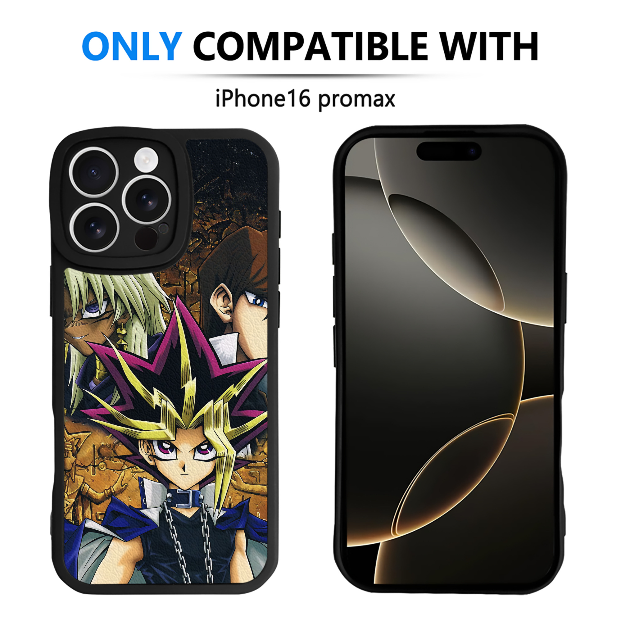 （画像用） 遊☆戯☆王 Yu-Gi-Oh! 【iPhone 16シリーズ対応】シリコンスマホケース（レザー調） 材質：シリコン